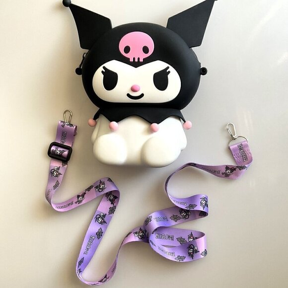 NEW KUROMI SILICONE CROSSBODY SHOULDER BAG PURSE - Picture 2 of 9